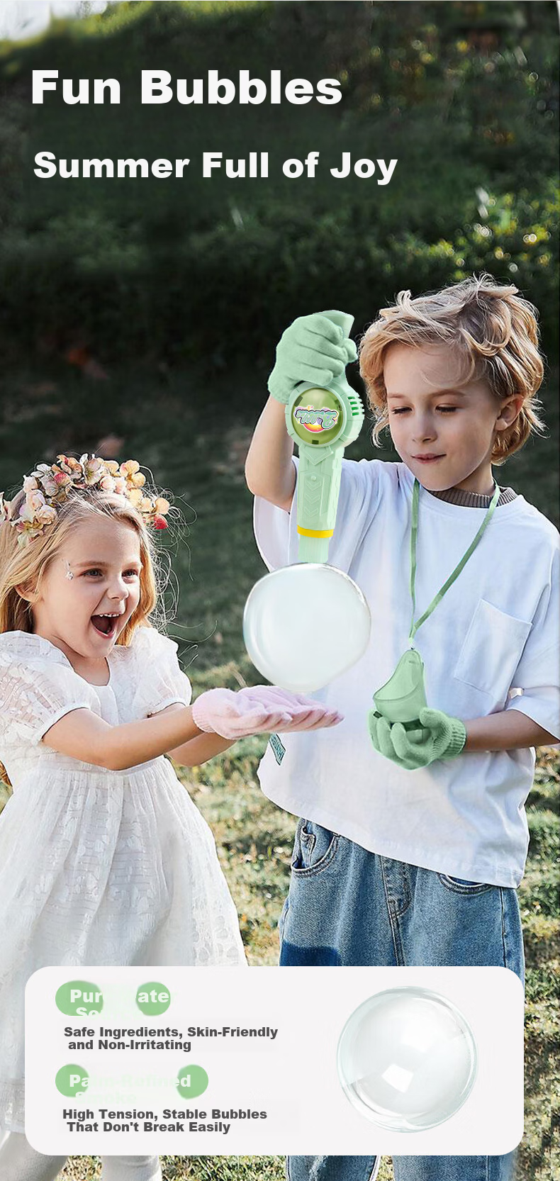 Maiqu Star Childhood Unlimited Children's Electric Handheld Automatic Novelty Smoke Bubble Machine Pink Children's Day Gift 1