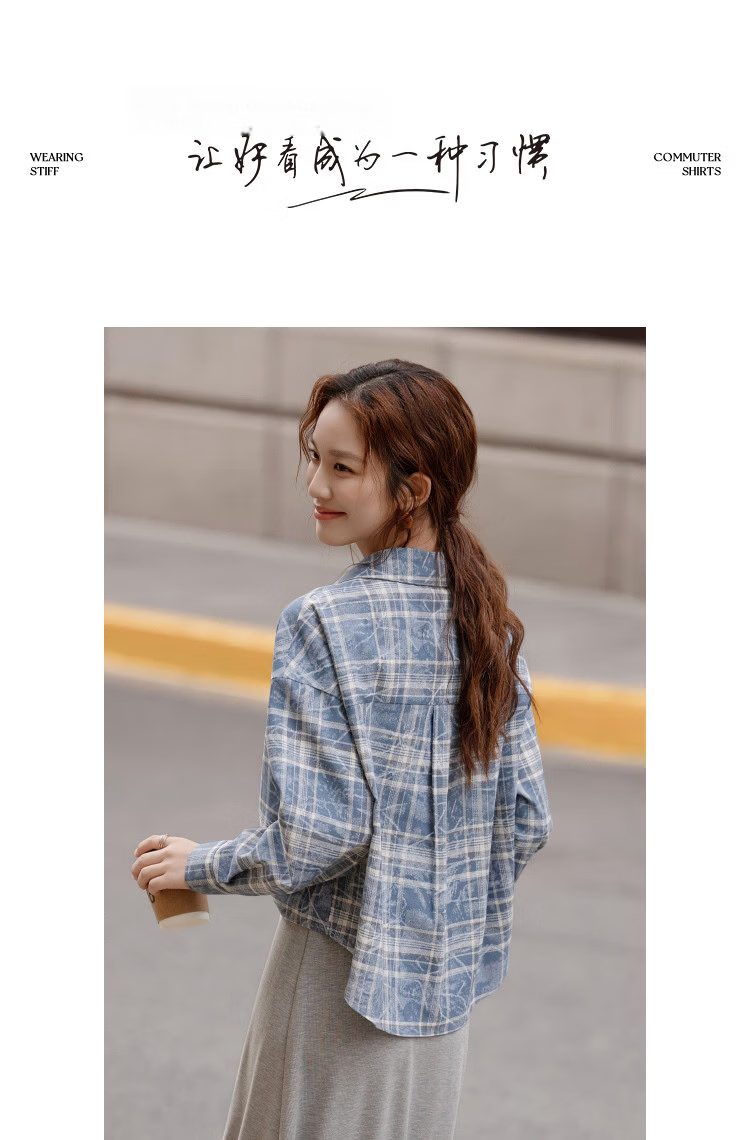 Demana [with Premium Hyaluronic Acid] Spring Fashion Faux Two-Piece Vest Knit Dress Plaid Shirt Women's Set 10
