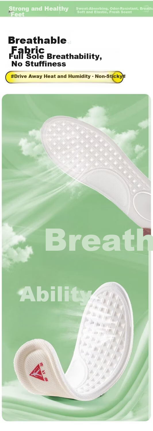Zulijian Women's Insoles Soft Sole Comfortable Sweat-Absorbing Odor-Resistant Breathable Sports Shock Absorption Anti-Fatigue Pain Relief 7