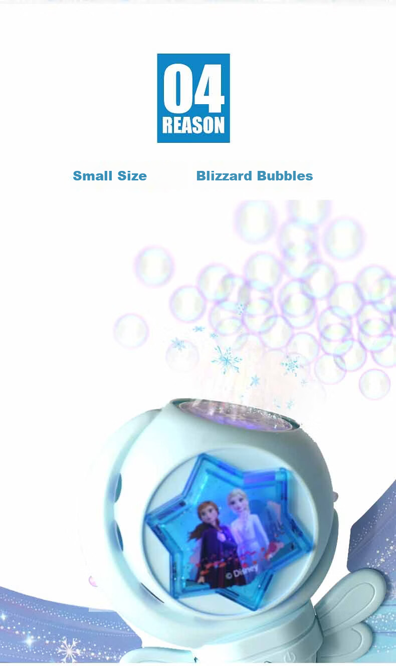 Disney Frozen Star and Moon Bubble Magic Wand Electric Bubble Blower Children's Outdoor Toy Children's Day Gift 5