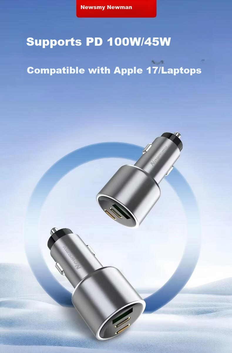 Newsmy Car Charger Apple AVS100W Super Fast Charging Car Charger Adapter for iPhone 17/16/15 Cigarette Lighter Charger Adapter 2