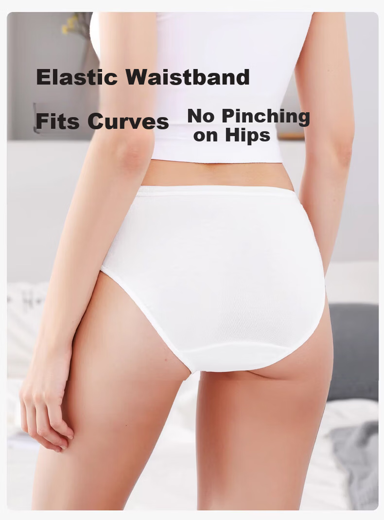 Beianshi Disposable Women's Sterilized Maternity Postpartum Travel Portable Underwear 5-Pack L 15