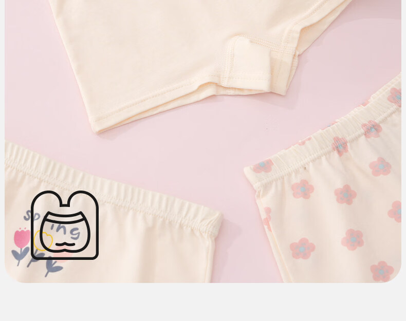 Mianqixiong Girls' Cotton Underwear Children's Shorts Girls' 100% Cotton Boxer Briefs Class A Soft Cotton No Pinch P34-4 Pack-XXXL 10