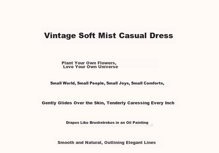 Demana Soft Mist Morandi Summer French Style Pure Cotton Round Neck Design Split Loose Waist Short Sleeve Women's Dress 2