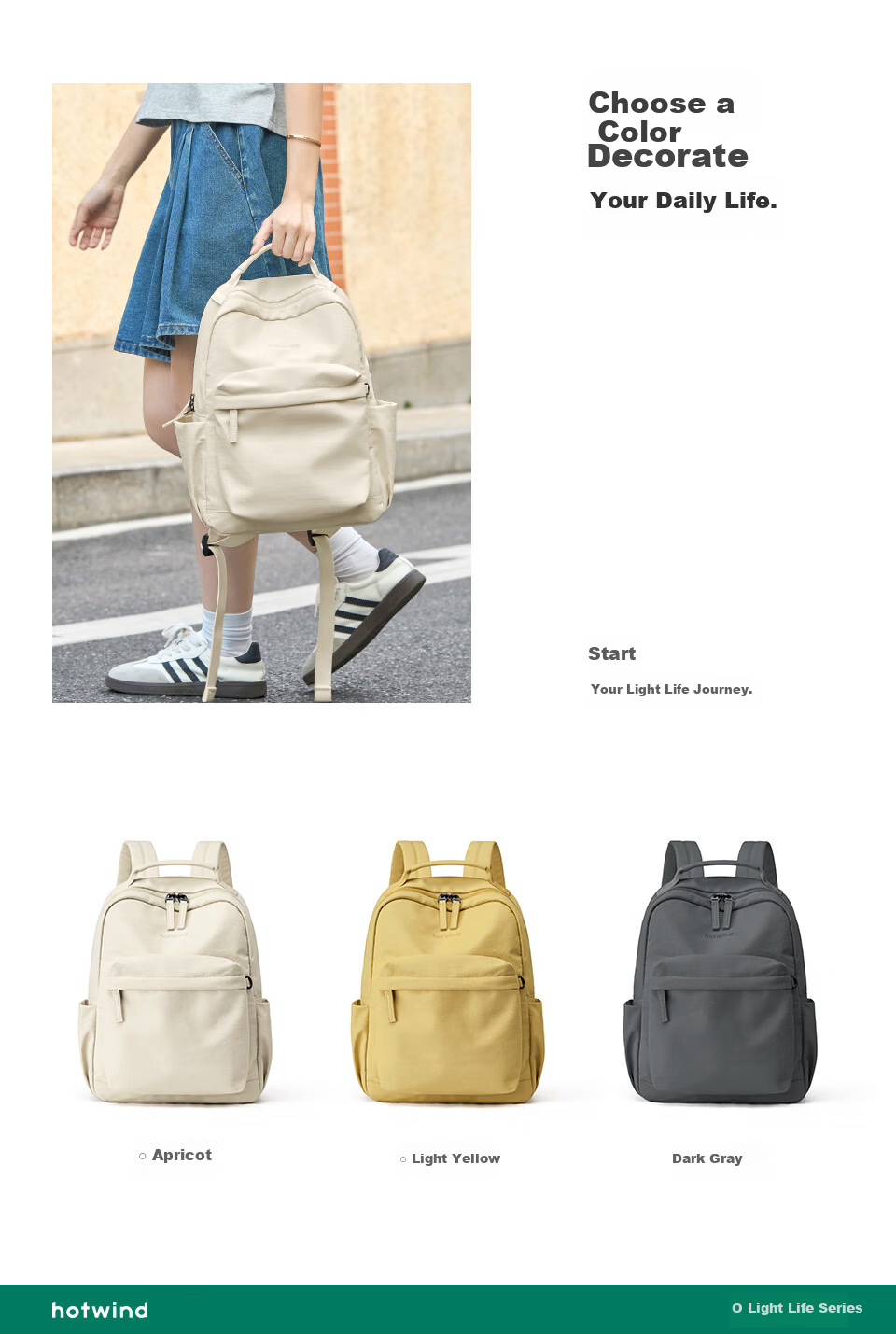 Hotwind Women's Backpack 2026 New College Student School Bag Junior High High School Laptop Bag Outdoor Lightweight Commuter Fashion Backpack 4