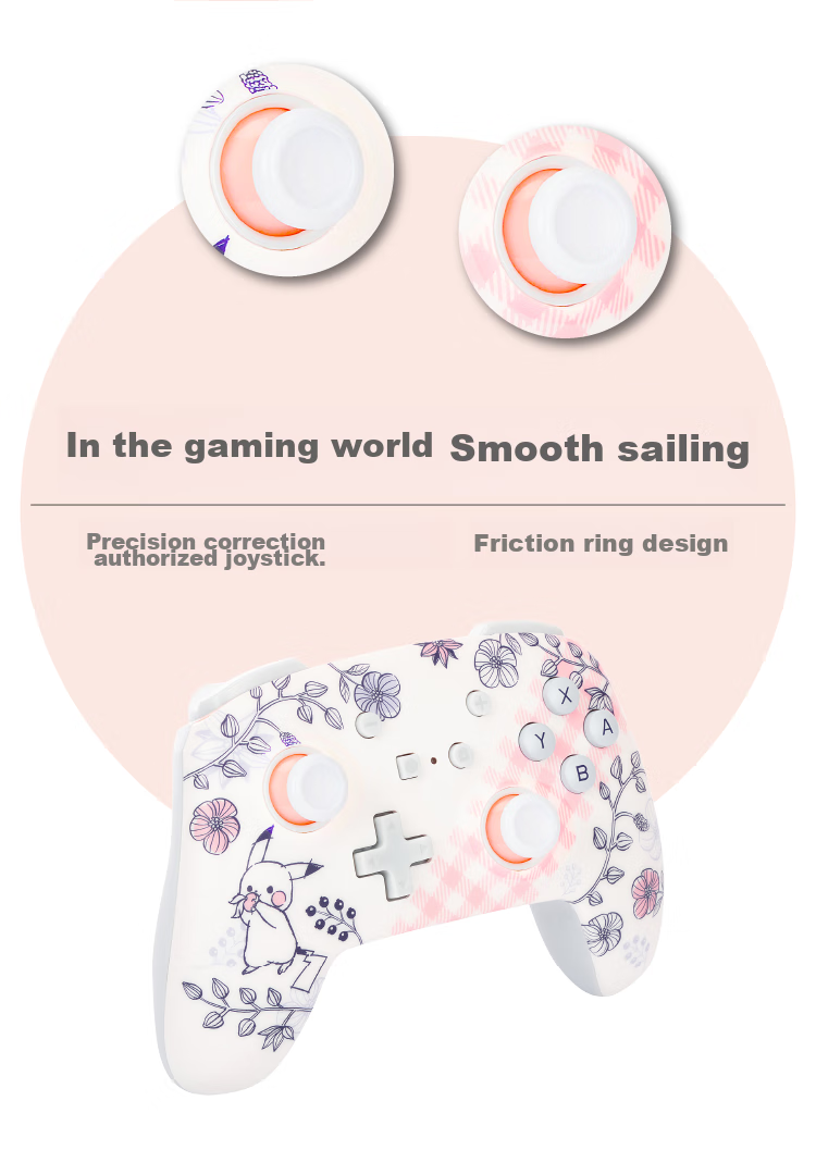 PowerA Officially Licensed Switch Controller, Switch 2 Controller, NS2 Bluetooth, Motion Control, Zelda, Mario, Pokemon, Pikachu Garden Controller 5