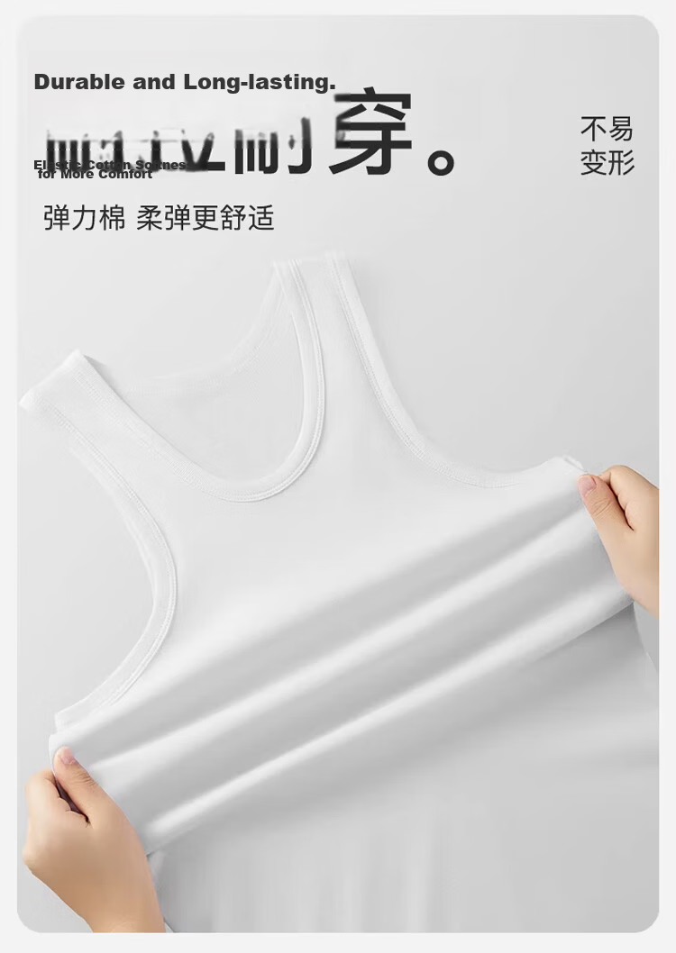 Miiow Men's 2-Pack Plus Size Cotton Sleeveless Tank Tops Loose Fit Extra Large Summer Sports Vests 1 White 1 Gray 15
