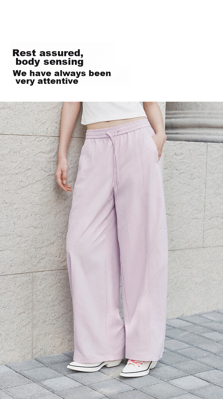 Semir Women's Casual Summer Sun-Protective Moisture-Wicking Textured Panel Loose Wide-Leg Pants 2026 Long Trousers 109326127012 16