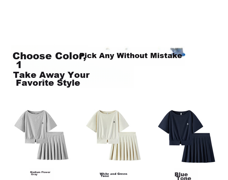 Semir Women's Summer Short Pleated Skirt Asymmetric Shoulder Split Top 2026 Sexy Two-Piece Set 109326117005 23