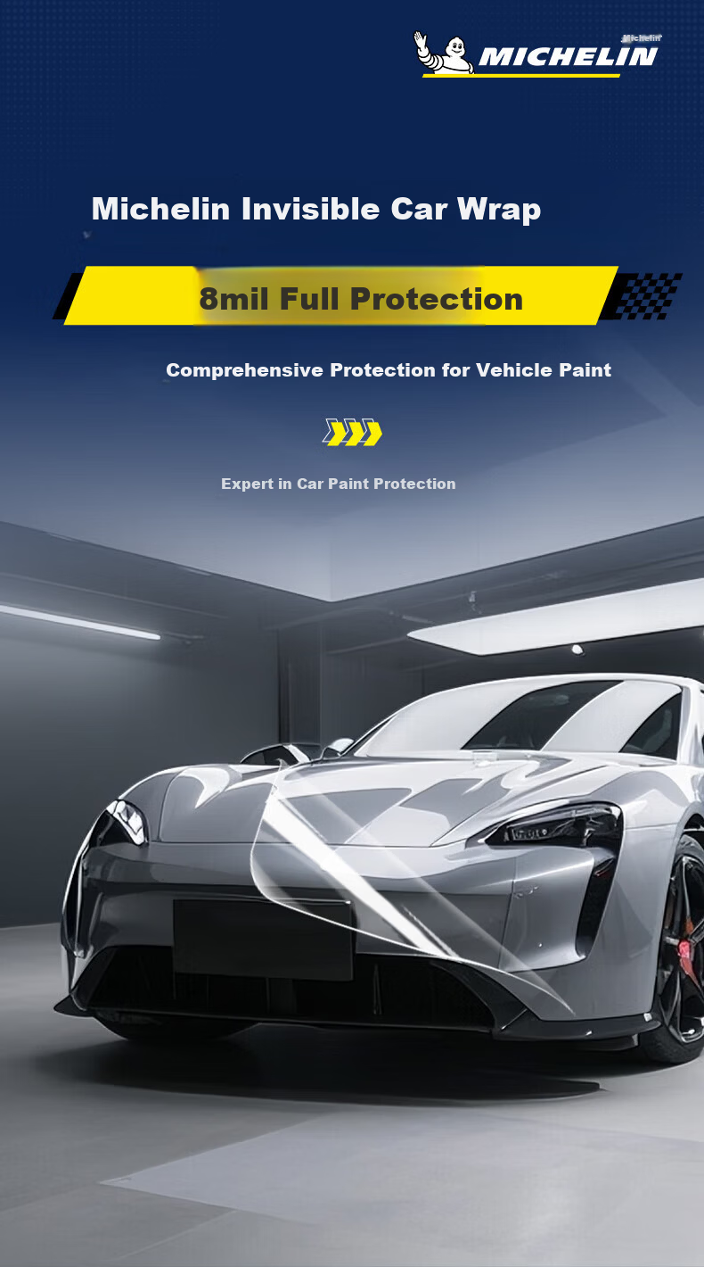 MICHELIN Invisible Car Paint Protection Film Full Body TPU Anti-Scratch Protective Film Thickened Upgrade 8MIL with Installation Package 1