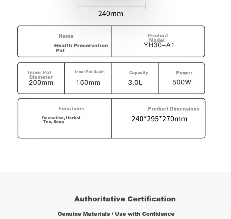 SANYUAN 3L Direct-Pour Intelligent Herbal Medicine Cooker Automatic Ceramic Herbal Decoction Pot YH30-A1 Large Capacity Split-Type Health Pot for Home Use 16