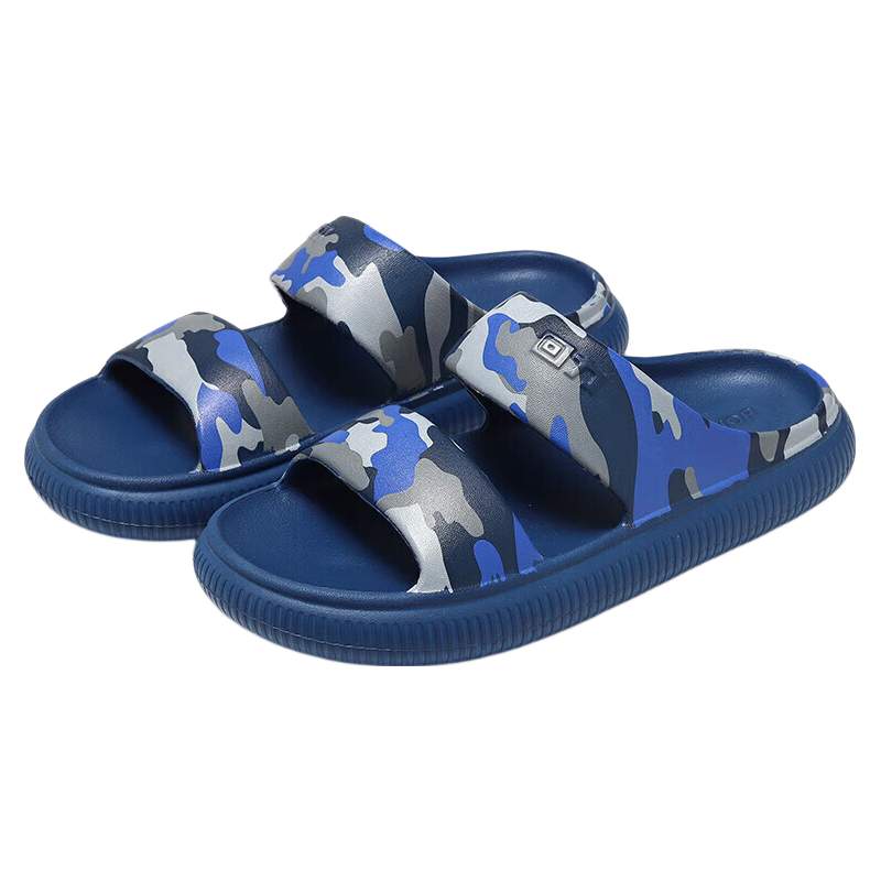 Huili Thick-Soled Sandals with Squishy Feel for Men, Outdoor Beach Bathroom Indoor Soft-Bottom Slippers HL01823 Blue Size 41