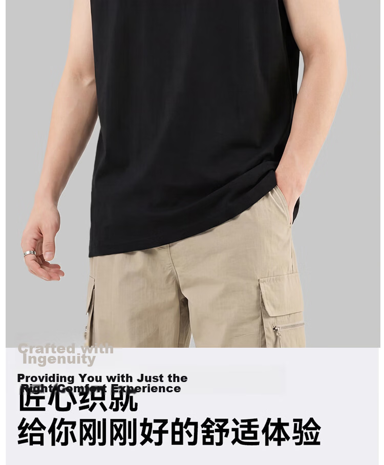 Urban Beauty Men's Pure Cotton Vest Summer Full Cotton Seamless Sports Fitness Sleeveless Loose T-Shirt Plus Size Top 2