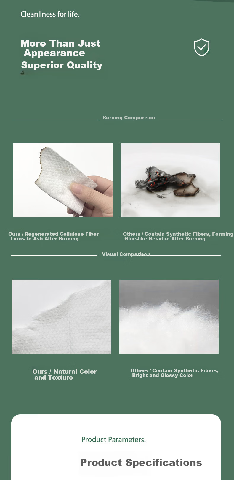 Guyunti Large Thickened Facial Towel 150 Sheets Soft Disposable Face Wipes 20x25CM 13