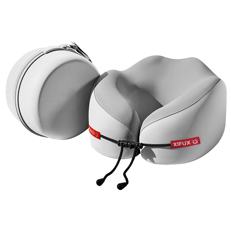 40,000km U-Shaped Memory Foam Travel Neck Pillow Portable Lightweight Long-Distance Cervical Pillow for Children Advanced Gray
