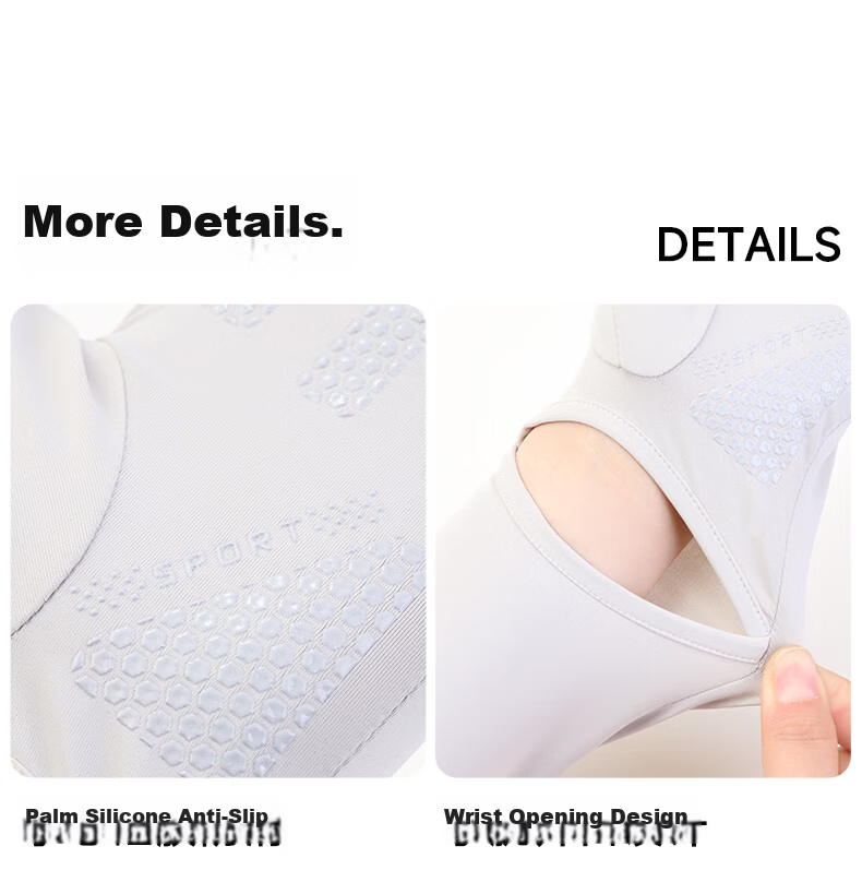 Miiow Women's Sunscreen Gloves Ice Silk Outdoor UV Protection Extended Cooling Arm Sleeves Summer Breathable Thin Sleeve Covers for Electric Bike Riding 12
