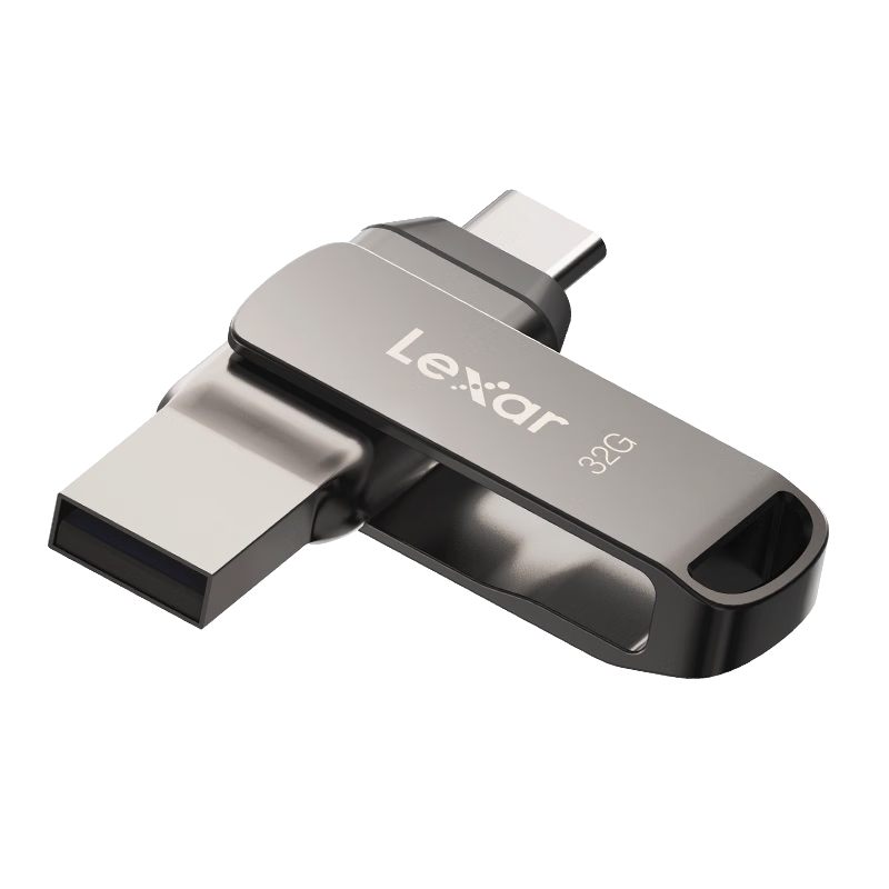 Lexar 64GB USB3.2 Type-C Dual-Use Flash Drive D400 for Phone And Computer, Metal Dual Interface, Android And Apple Compatible, 17-In USB Flash Drive