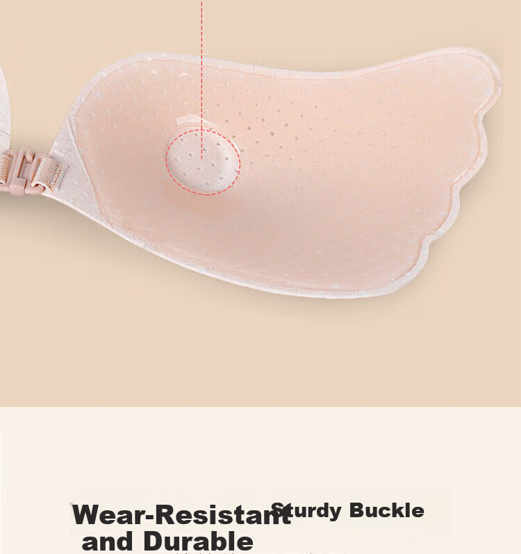 Yiershuang Invisible Seamless Anti-Exposure Strapless Bra for Women, Push-Up Non-Slip Bra for Wedding Dress and Camisole, No Shoulder Strap, Anti-Point Bra 9
