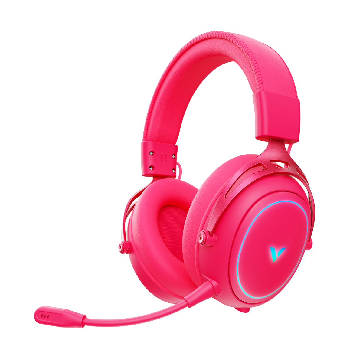 Rapoo VH800Pro Wireless Quad-Mode Gaming Headset Over-Ear Delta Operation FPS Valorant Esports Chicken Dinner Positional Audio Multi-Device Compatible Raspberry Pink