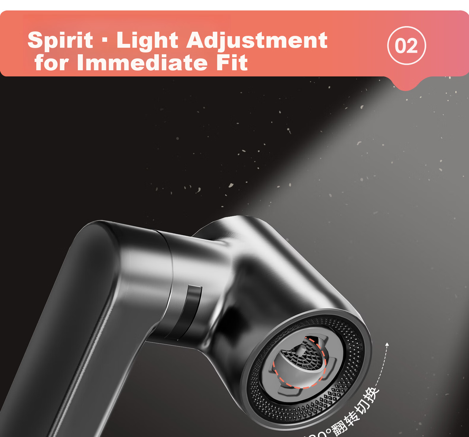 Submarine Mechanical Arm Faucet for Sink Bathroom Basin Under-counter Hot and Cold Water Mixer 2-in-1 Stainless Steel L7112H 14