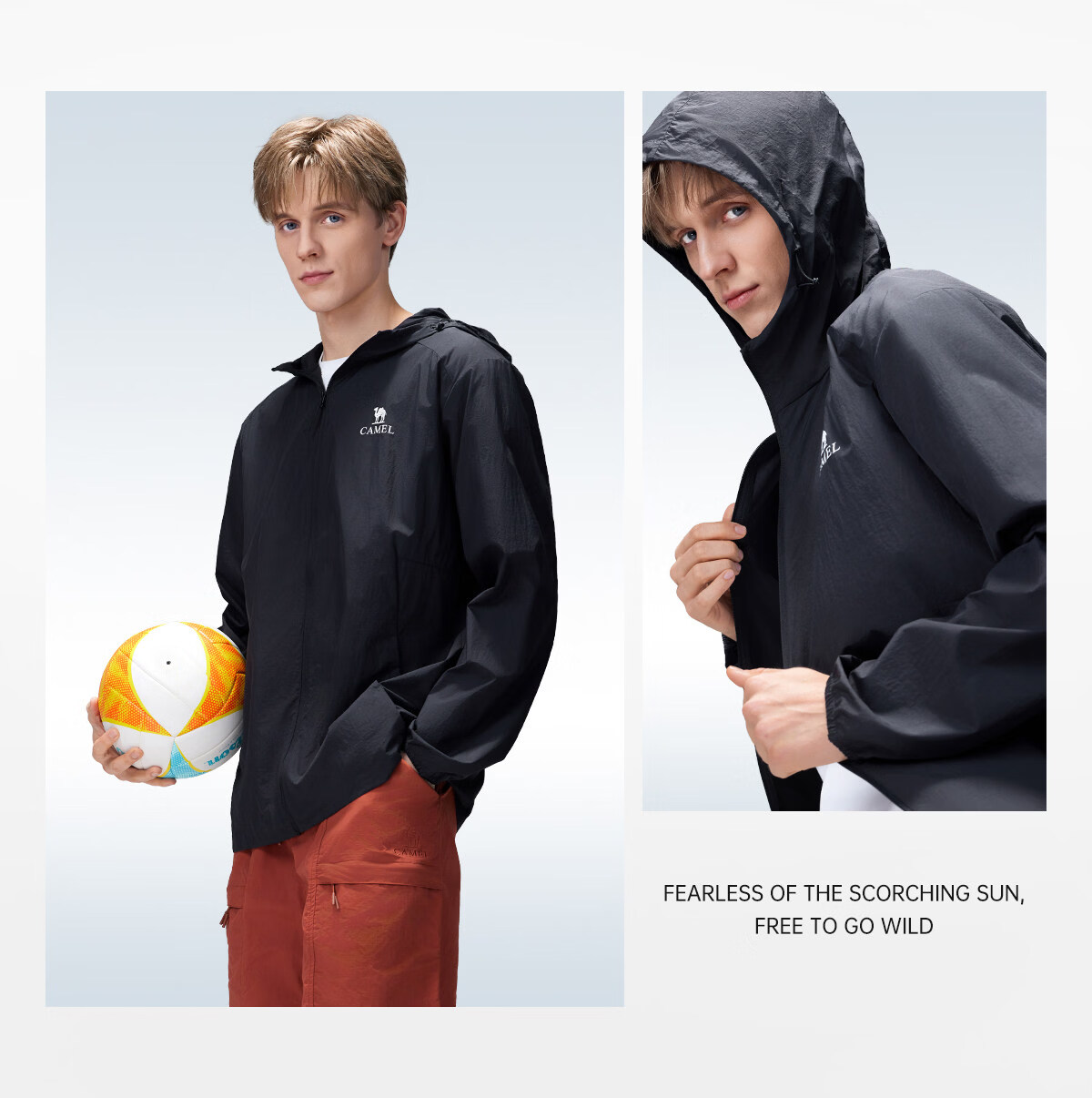 CAMEL Outdoor Original Yarn Sun Protection Jacket 2026 Spring Summer New Men's UPF1000 Cooling Water-Repellent Sports Jacket 22