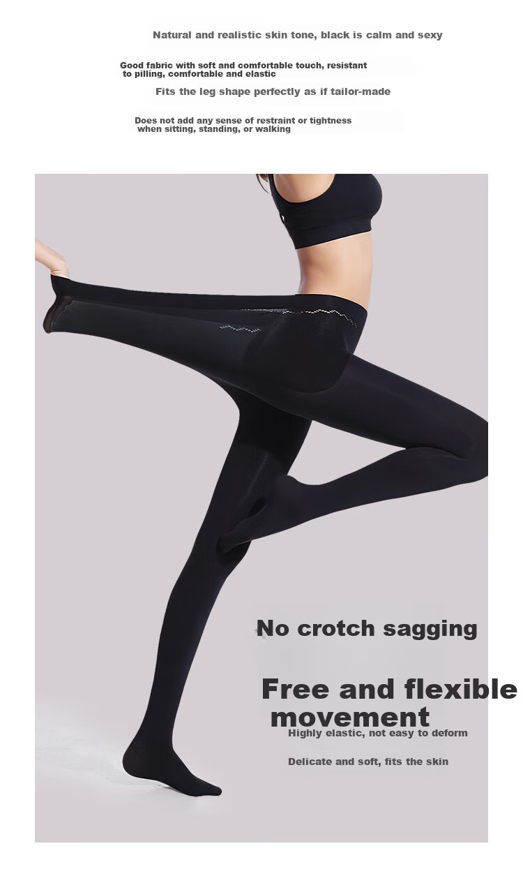 Avandi Plus Size 2D Ultra-Thin Spring New Apple Hip Anti-Snag Pantyhose for Women 2