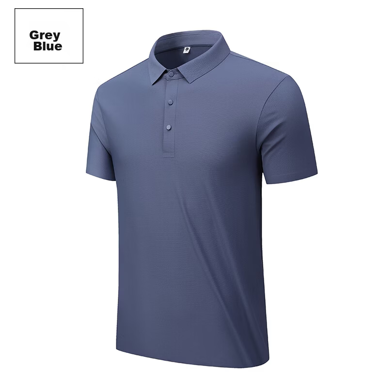 Jeanswest Men's Short Sleeve Polo Shirt Summer Thin Ice Silk Breathable Quick-Dry Casual Business Commuter Top 22