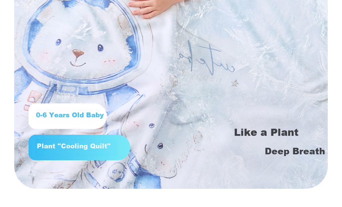 JOYNCLEON Baby Blanket Summer Ice Silk Quilt Newborn Toddler Kindergarten Air Conditioning Cooling Blanket Bear Jyp199522 3