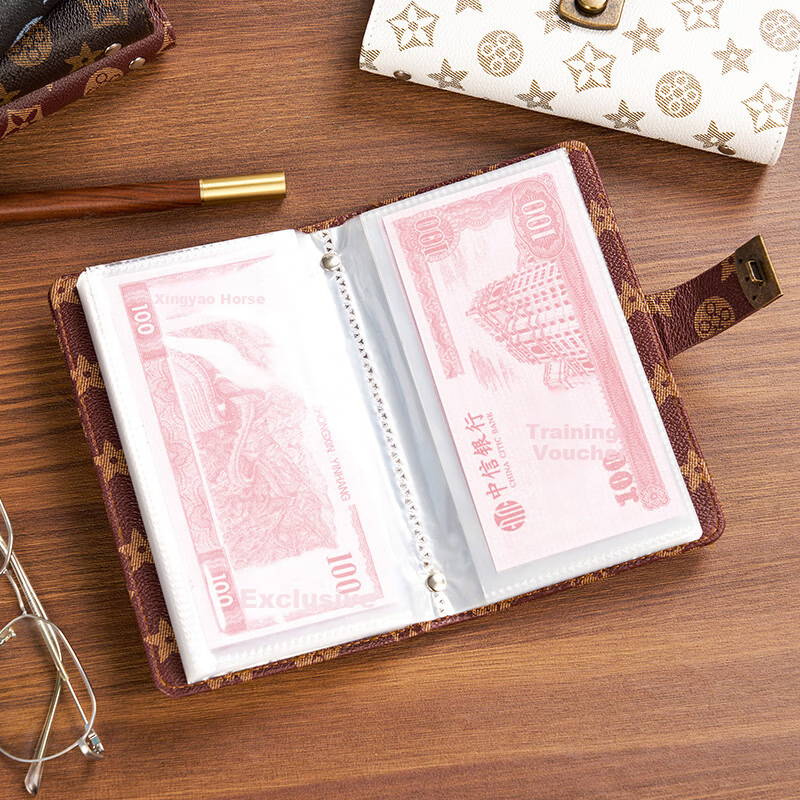 Weimei Cash Savings Book New Password Lock Large Capacity Children's Home Finance Waterproof Cash and Banknote Storage Protective Cover Money Organizer Regular Deposit Storage Book