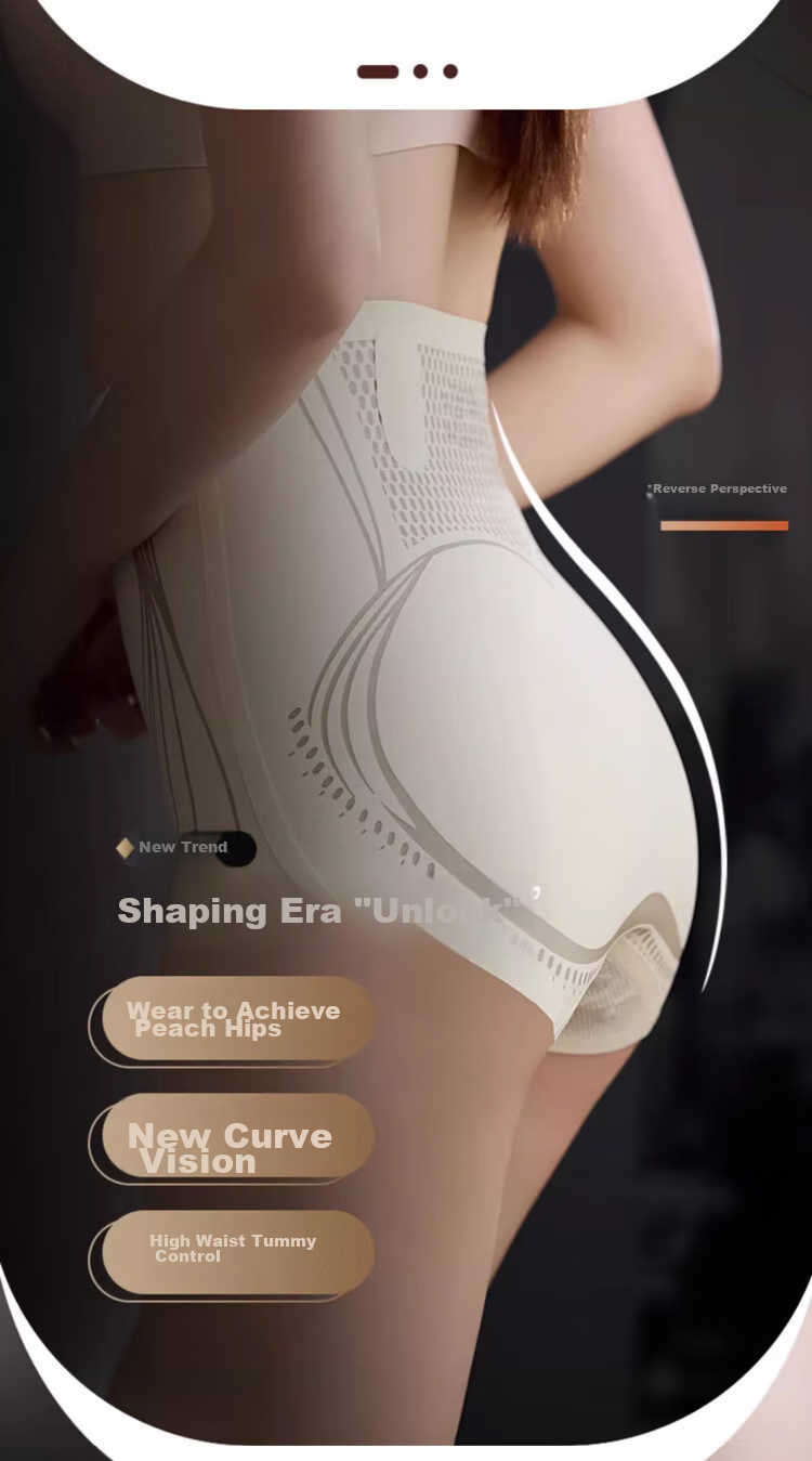 Langsha High Waist Tummy Control Women's Shaping Pants Strong Hip Lift Waist Slimming Postpartum Body Shaper Seamless Liquid Sculpting Pants 3