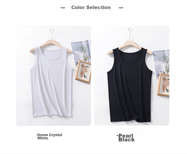 Xueqiman Bamboo Fiber Men's Vest 2026 Summer Cooling Breathable Sports Fitness Moisture-Wicking Quick-Dry Sleeveless Tank Top 15