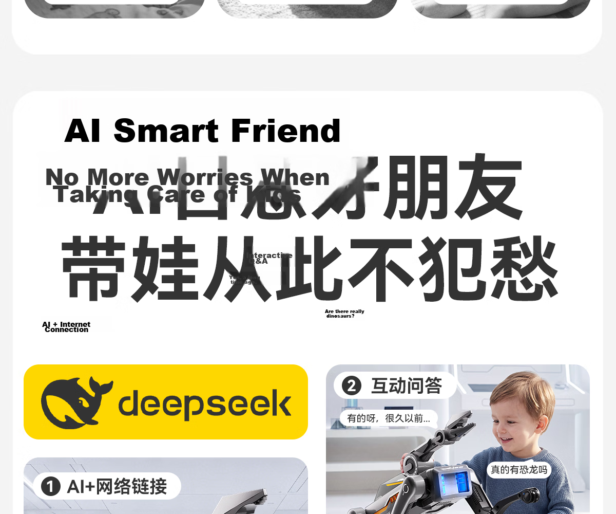 Xinger DeepSeek Smart Robot Dog AI Children's Toy Robot Remote Control Car Birthday Gift for Boys and Girls 5