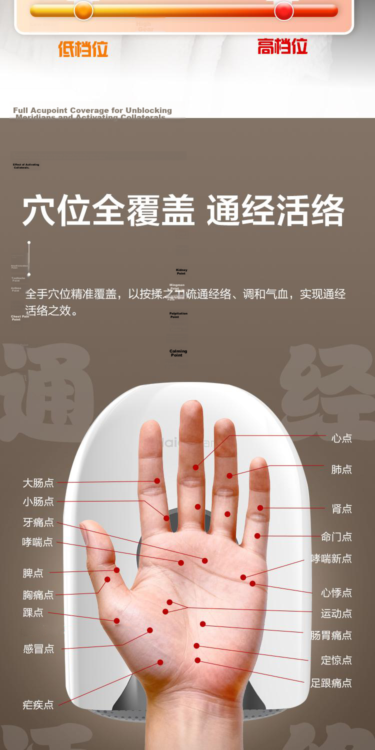 Haier Hand Massager Finger Joint Wrist Palm Massager Tendonitis Heat Therapy Hand Care Gift for Parents Elders 7