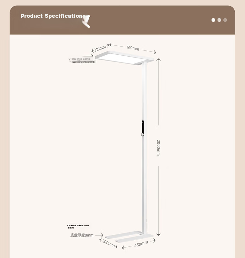 NVC LED Floor Eye Protection Desk Lamp Learning Reading Table Lamp US Cree Full Spectrum L6L7 14