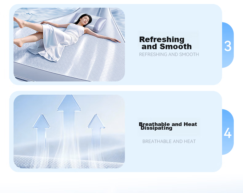 Zhiguozhe [0 Formaldehyde 0 Odor] Ice Silk Cooling Mat 1.5x2.0m Summer Use 2026 New Foldable Bed Sheet 12