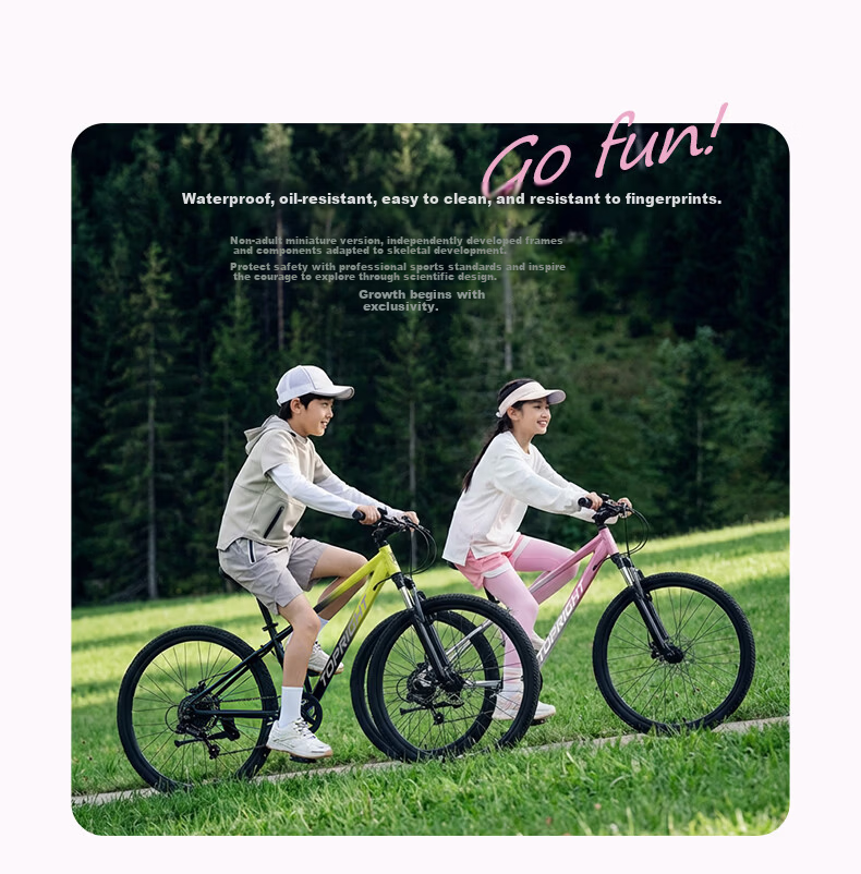 Turreda Youth Girls Aluminum Alloy Off-Road Bicycle 24-Inch 24-Speed Commuter Bike for Middle and Primary School Students 3