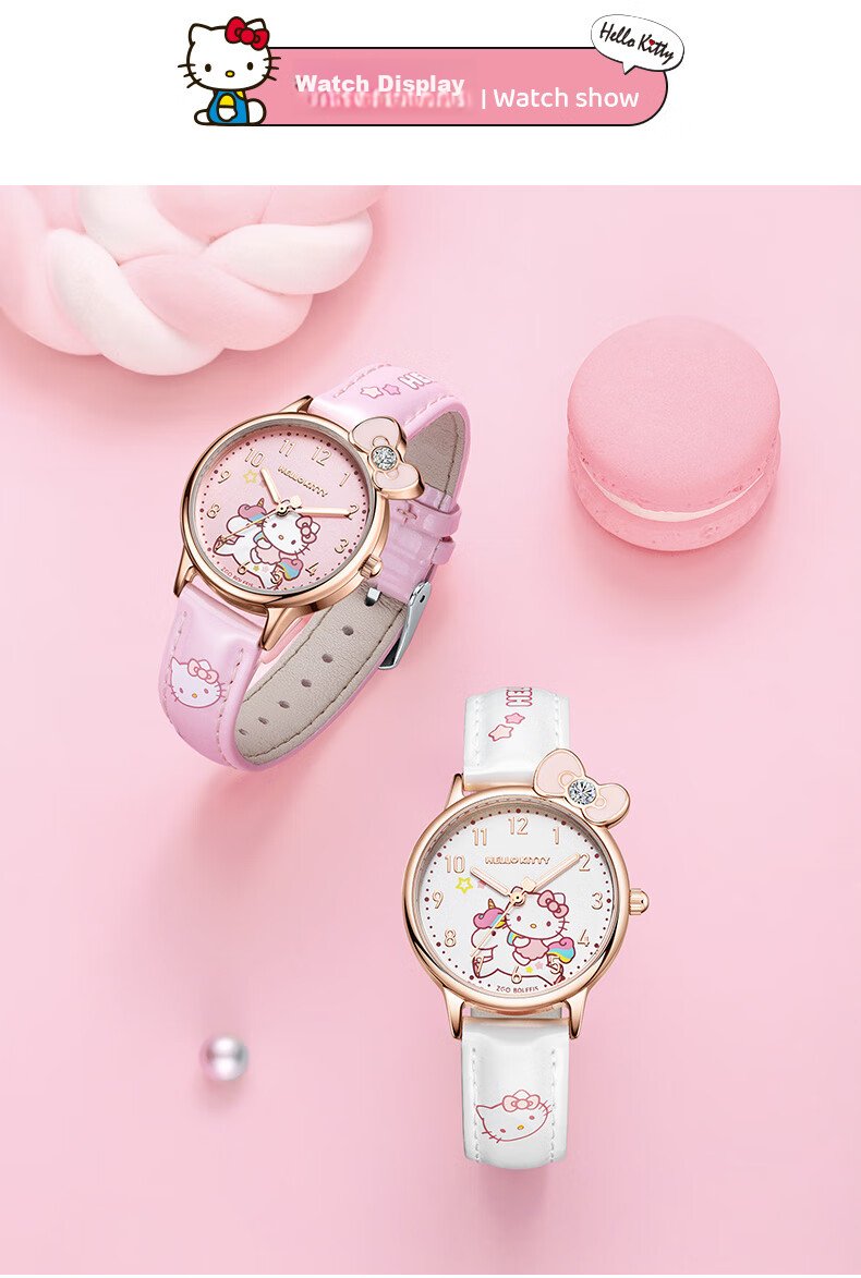 Hello Kitty Children's Watch Time-Only Girls 6-16 Years Old Sanrio Birthday Gift for Elementary and Middle School Girls Daughter 11