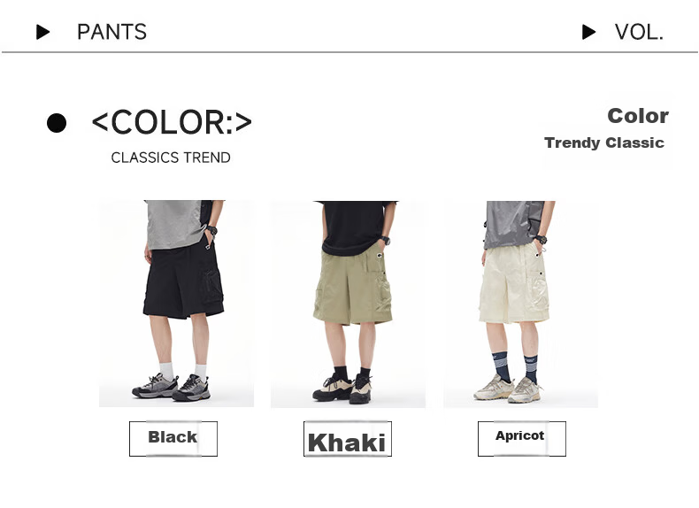 Fingercroxx IT Quick-Dry Work Shorts Men 2026 Summer Thin Loose Fit Casual Five-Point Pants Apricot M 6