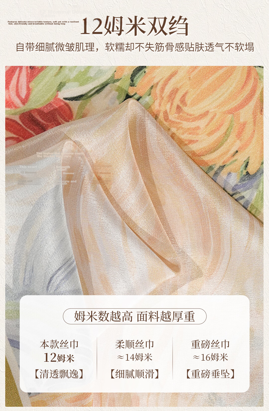 Shanghai Story Spring New 100% Mulberry Silk Scarf Genuine Silk Shawl Birthday Gift for Mom and Girlfriend Women's Silk Scarf Wrap 4