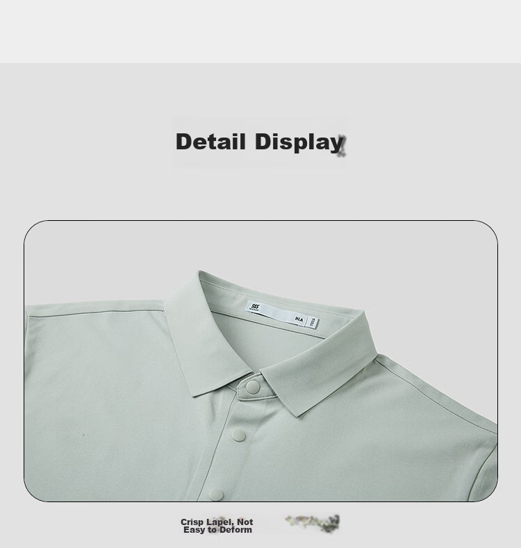 HLAHLA Short Sleeve Polo 26 Summer Sports Moisture-Wicking Quick-Dry Men's Short Sleeve Shirt 10
