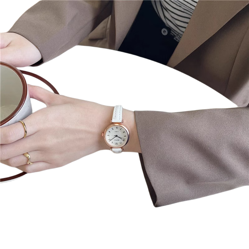 LOUIE JUELEN 2025 New Retro Small Fresh Female Watch for Junior High School Students, Civil Servant Exam Special Silent Quartz