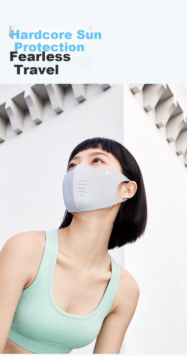 Meilicheng Summer Thin Sunscreen Mask Unisex UV Protection Ice Cooling Slimming Stylish Face Cover 1