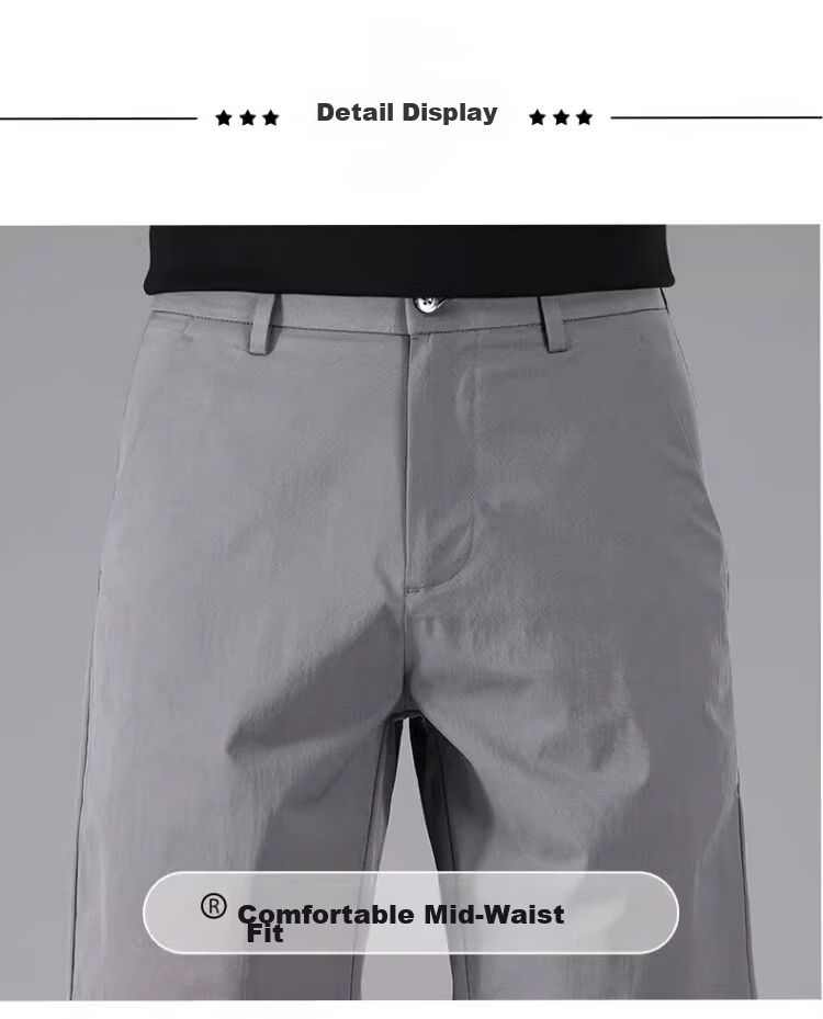 Playboy Ice Silk Men's Five-Point Shorts Summer Thin Breathable Quick-Dry New Business Casual Versatile Mid-Length Pants Trend 21