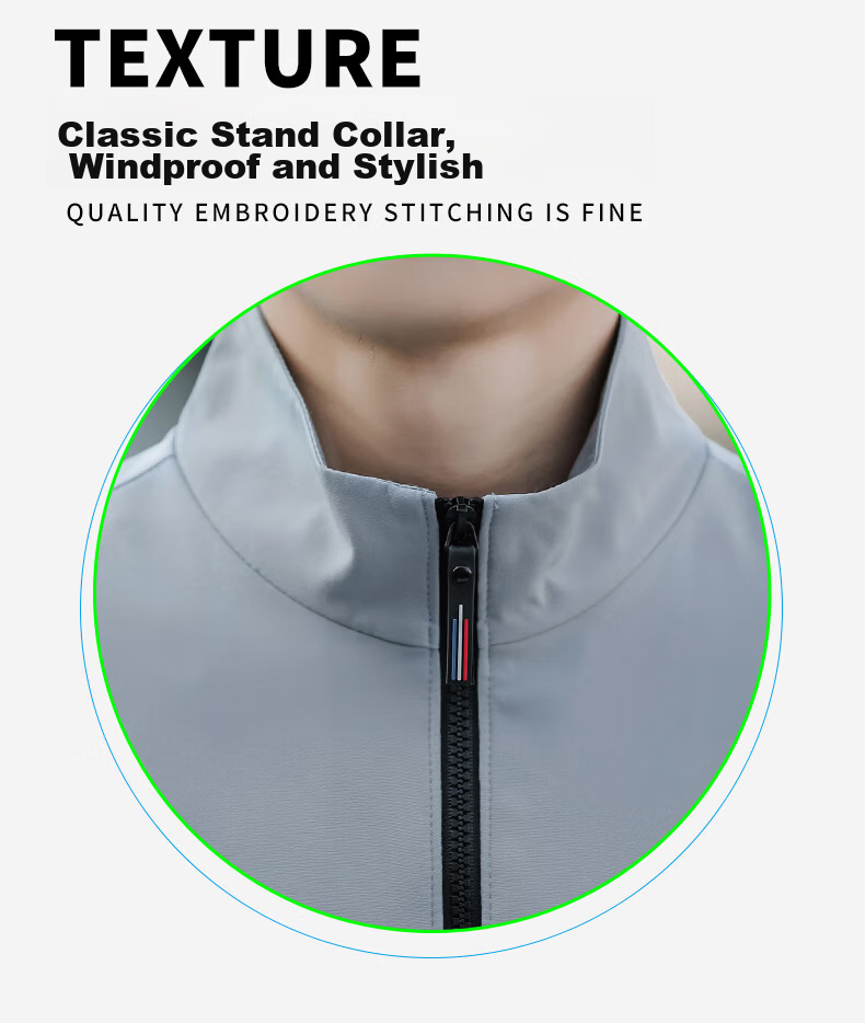 Woodpecker [Windproof and Crisp] Men's Summer Business Loose Casual Sports Daily Trendy Jacket Light Gray 4XL 8