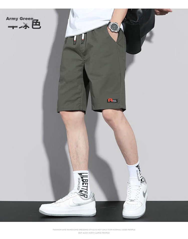 Pierre Cardin Men's Workwear Shorts Summer Casual Straight Cotton Stretch Five-Point Pants Black XL 15