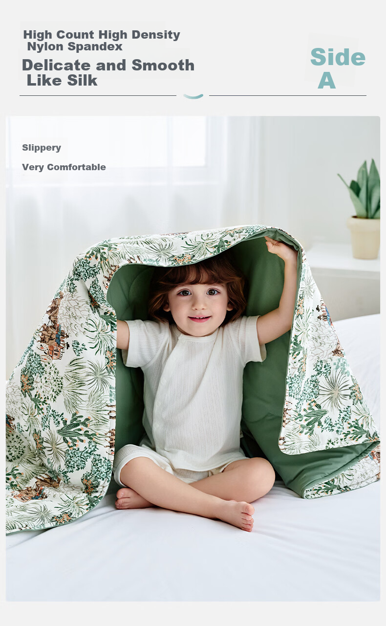 Ibaby × Outlast Space Capsule Temperature-Regulating Deep Sleep Four-Season Children's Blanket Summer Cooling Quilt Air Conditioning Quilt Dense Forest 120×150 12
