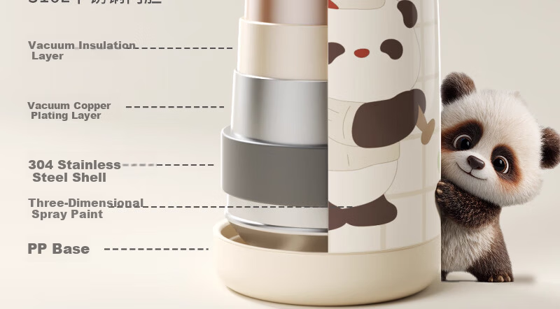 Scoornest Kids Insulated Water Bottle Straw Cup Portable School Water Flask for Boys and Girls 18