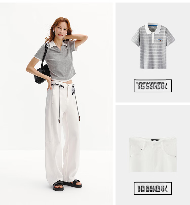 Semir Mall Same Style | Women's Summer Polo Shirt Fake Two-Piece Slim Fit 2026 Petite Pullover 101326115001 7