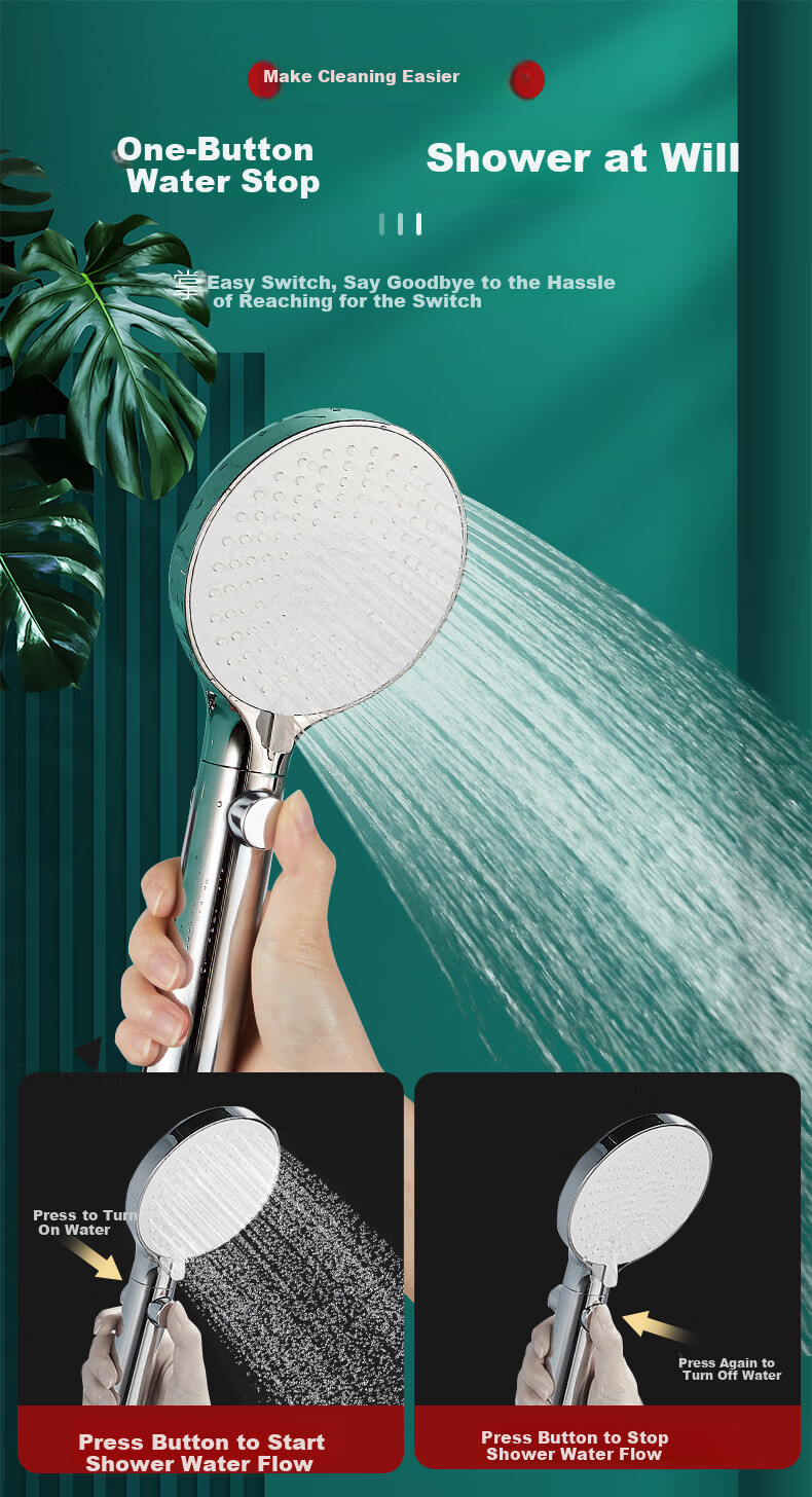 ARROW HS Handheld Shower Head Multi-Function High-Pressure Shower Sprayer Bathroom Shower Head 5