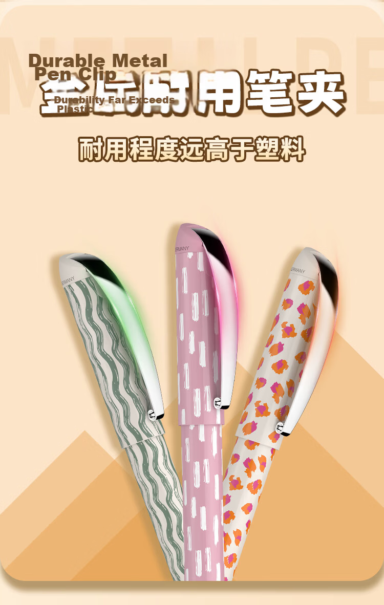 Schneider Qixi Festival Gift Pen and Ballpoint Pen Dual Nib Gift Box Wilderness Theme Student Calligraphy Adult Signature Erasable Ink Pen F Nib - Pink Mist Zebra 6